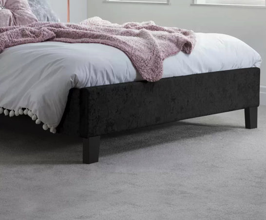 Berlin Bed - Black Crushed Velvet