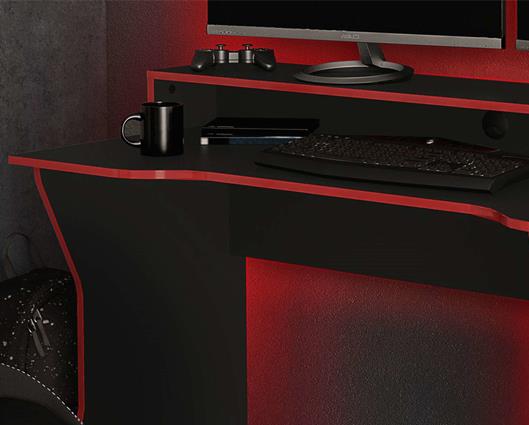 Enzo Gaming Computer Desk - Black & Red