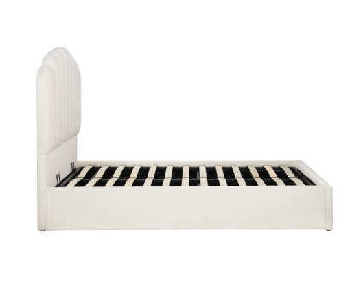 Monaco Fabric Ottoman Bed - White