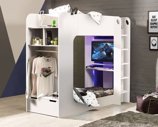 Impact Gaming Bunk - White