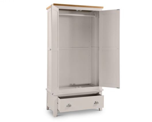 Richmond 2 Door 1 Drawer Wardrobe - Grey