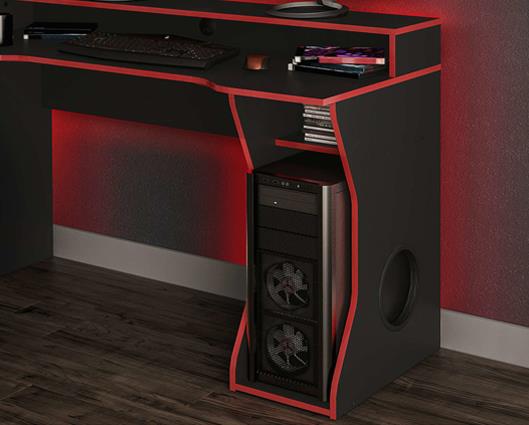 Enzo Gaming Computer Desk - Black & Red