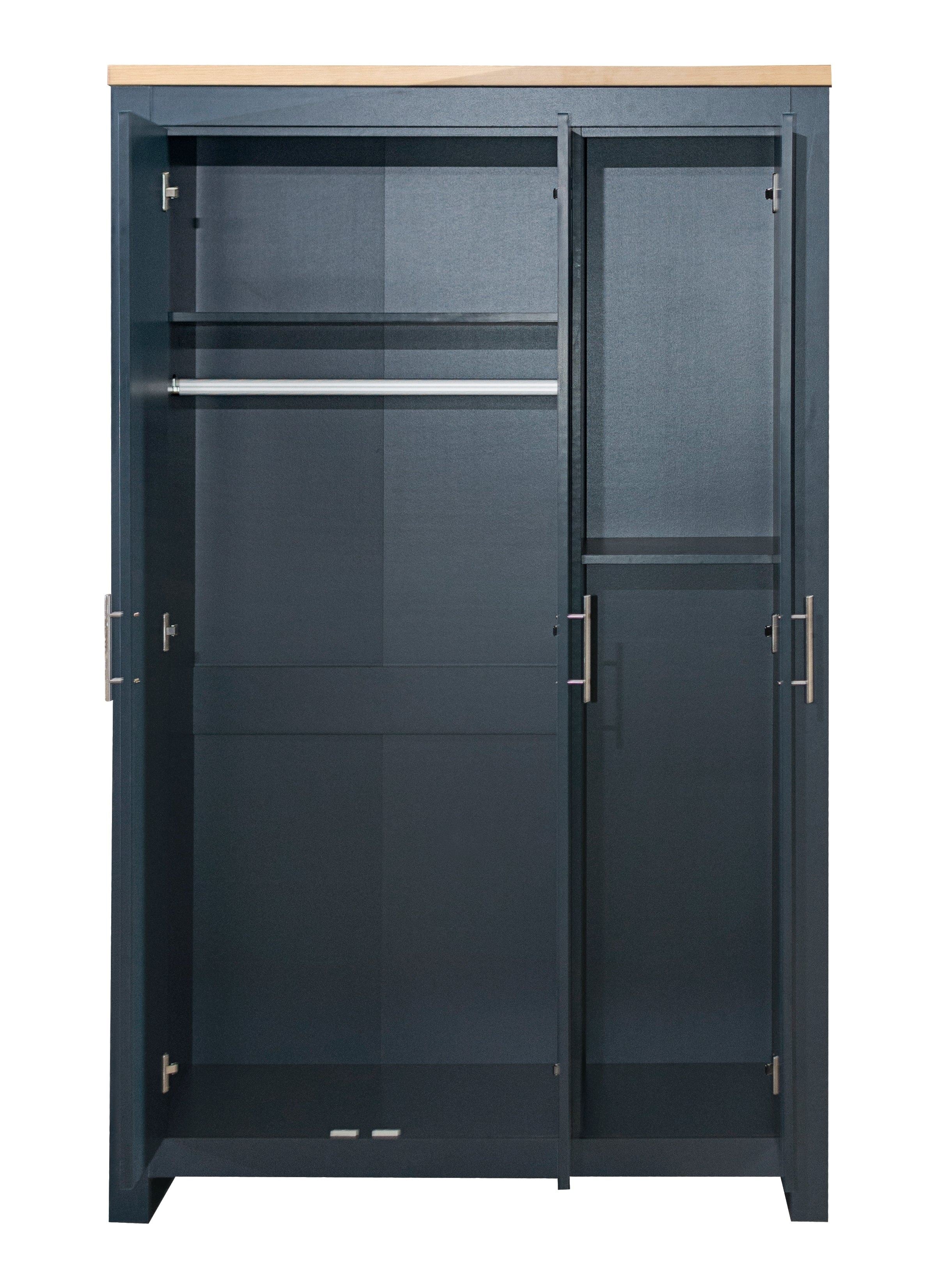 Highgate 3 Door Wardrobe - Blue/Oak