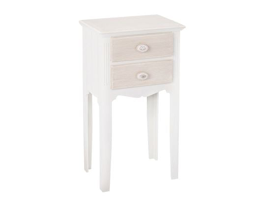 Juliette 2 Drawer Bedside Table - White