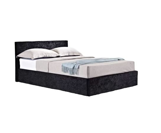 Berlin Ottoman Bed - Black Crushed Velvet