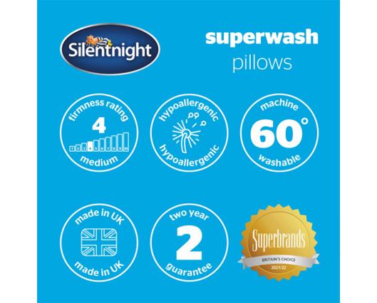 Silentnight Superwash Pillow - 4 Pack