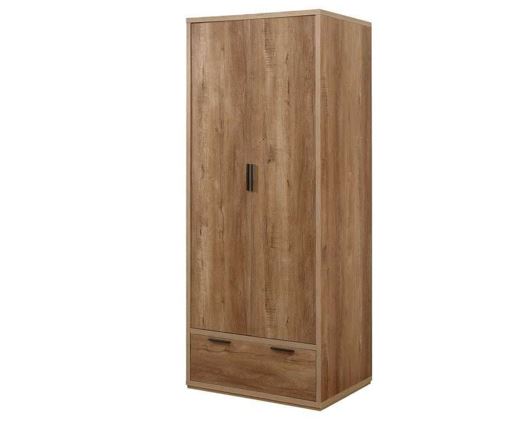 Stockwell 2 Door 1 Drawer Wardrobe - Oak