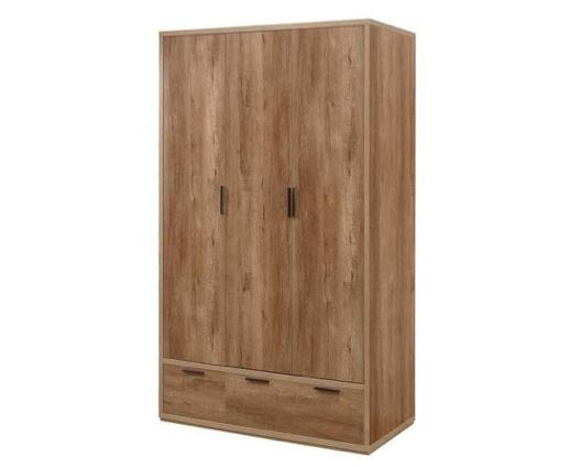 Stockwell 3 Door 2 Drawer Wardrobe - Oak