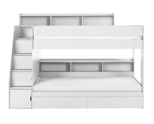 Camelot Staircase Bunk - White