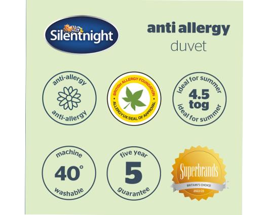 Superking - Silentnight 4.5 Tog Anti-Allergy Duvet