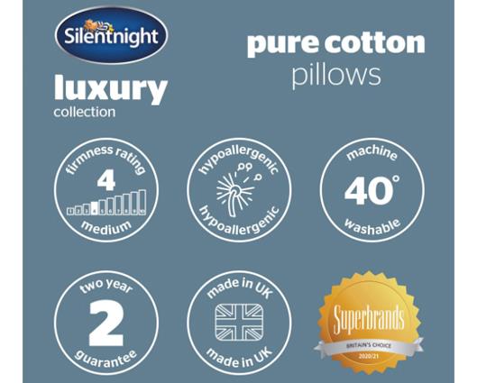 Silentnight Pure Cotton Pillow - 2 Pack