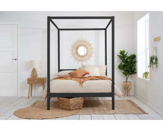 Mercia Four Poster Bed - Black