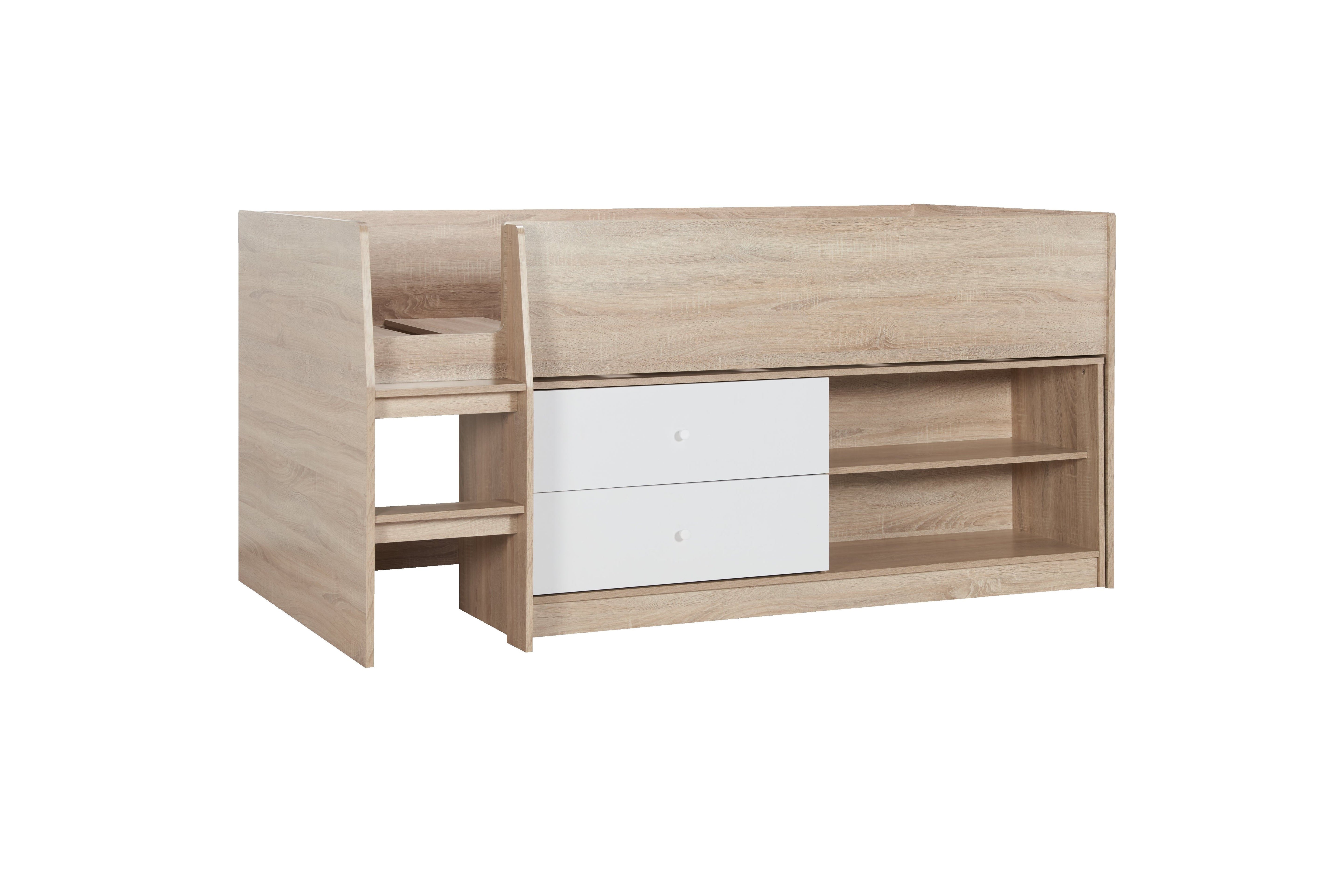 Leyton Cabin Bed - White and Oak