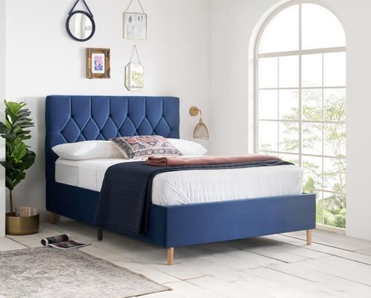 Loxley Ottoman Bed Blue