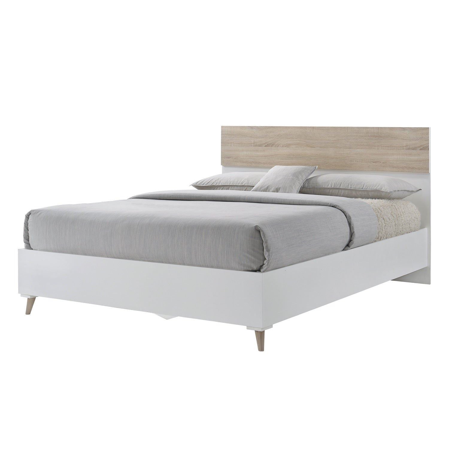 Stockholm Bed - White - Oak