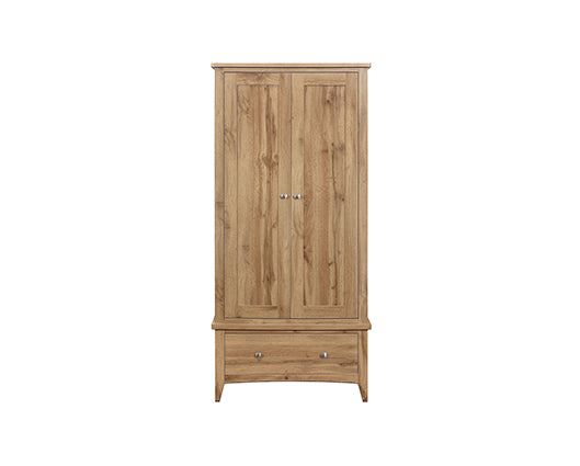 Hampstead 2 Door 1 Drawer Wardrobe - Oak