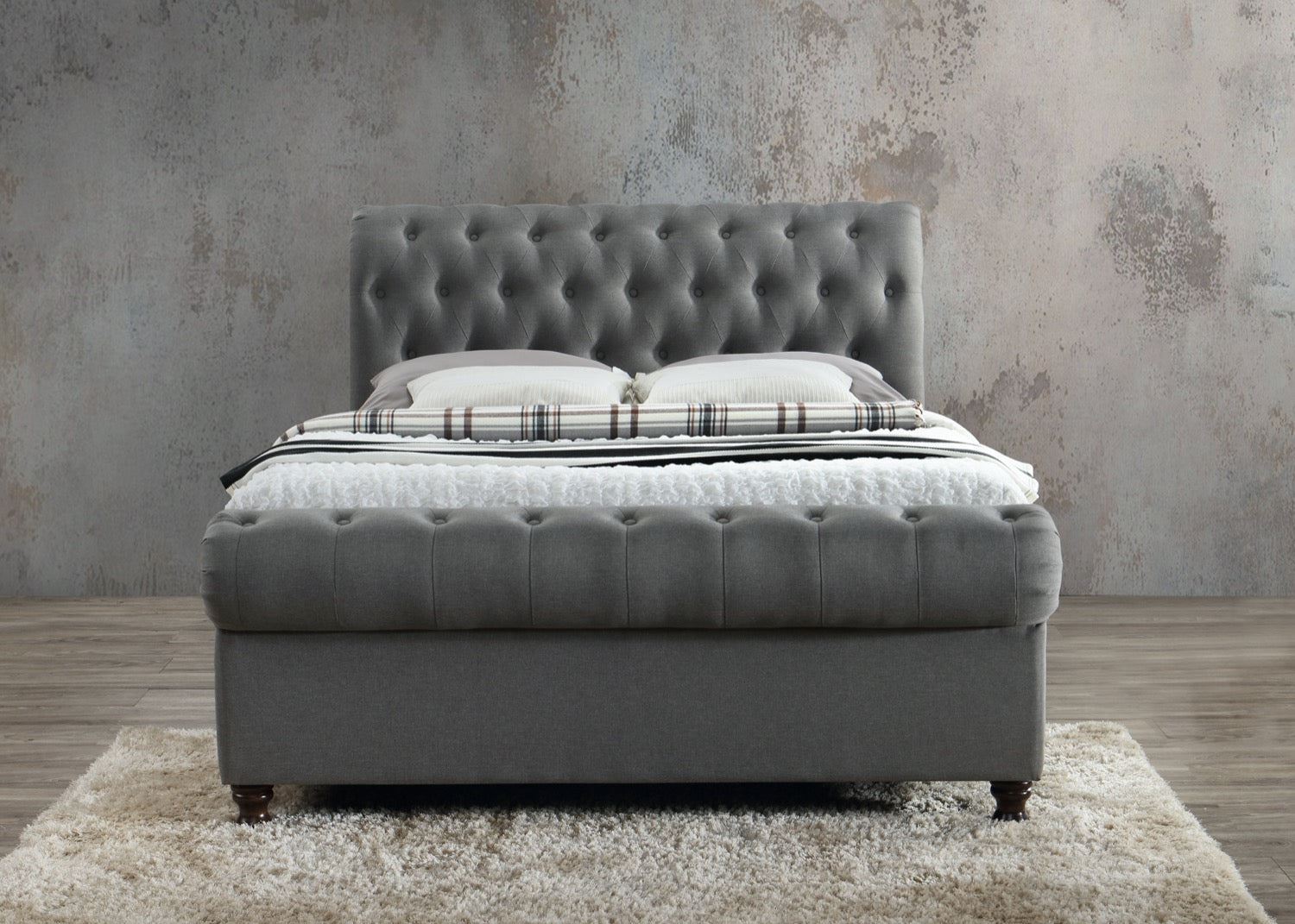 Castello Side Ottoman Bed Grey