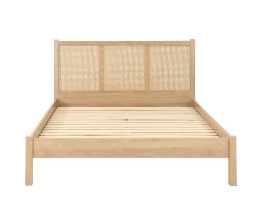 Croxley Rattan Bed - Oak