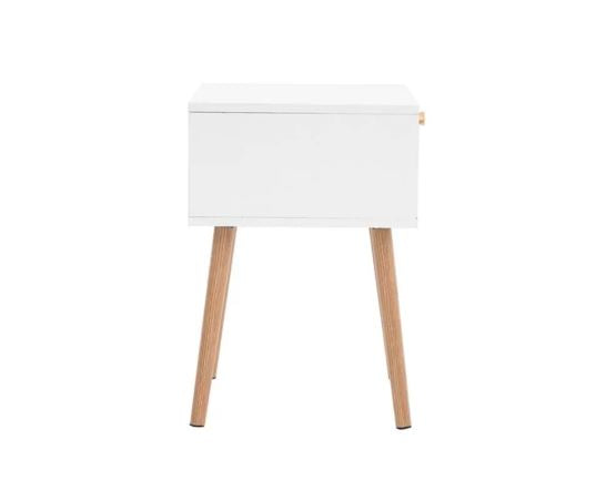 Croxley 1 Drawer Rattan Bedside - White