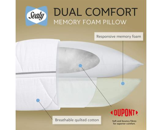 Sealy Dual Comfort Memory Foam Pillow