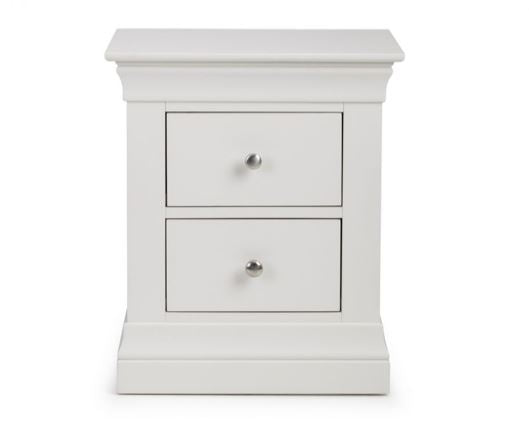 Clermont 2 Drawer Bedside - White