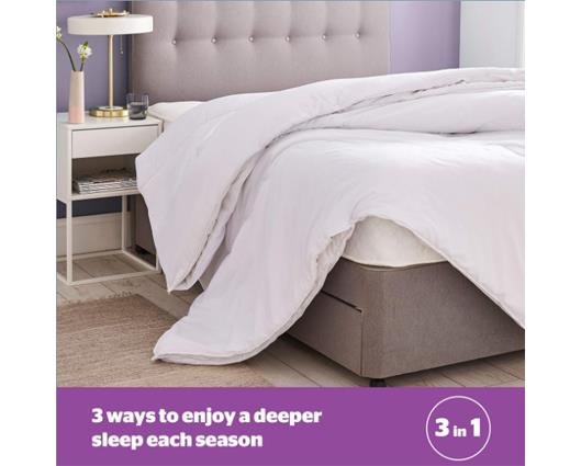 Double - Silentnight Deep Sleep All Seasons Duvet - 4.5 tog + 10.5 tog