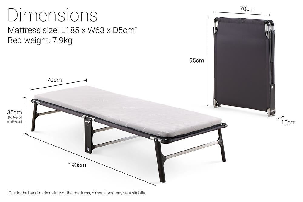 Jay Be Ce70 Compact Folding Bed with e-Fibre Mattress