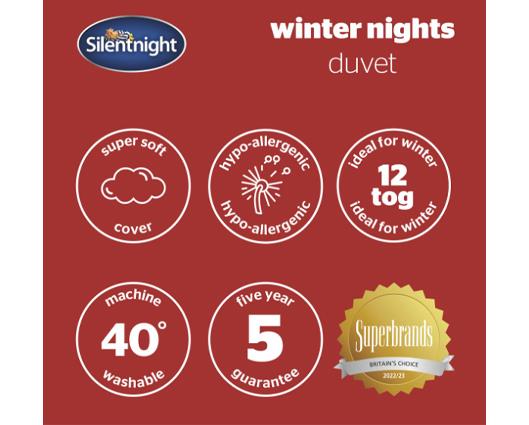 Double - Silentnight Winter Nights Duvet - 12 tog