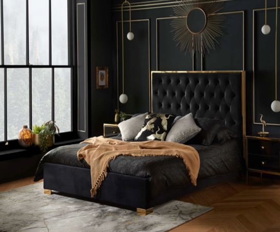 Chelsea Bed - Black & Gold