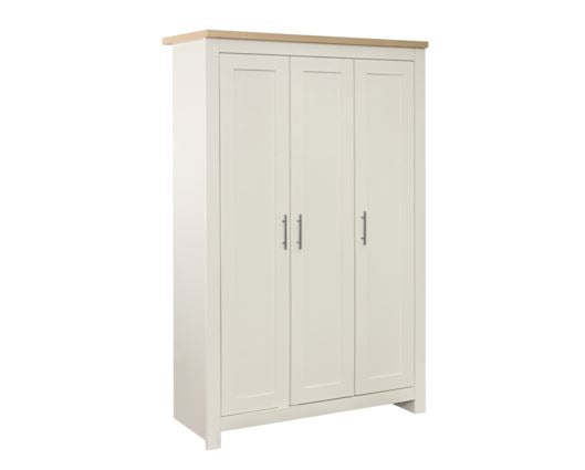 Highgate 3 Door Wardrobe - Cream