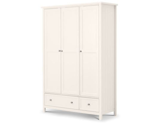 Maine 3 Door Combination Wardrobe - White