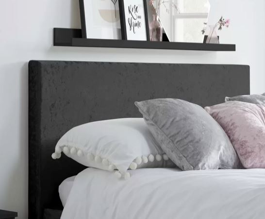 Berlin Ottoman Bed - Black Crushed Velvet