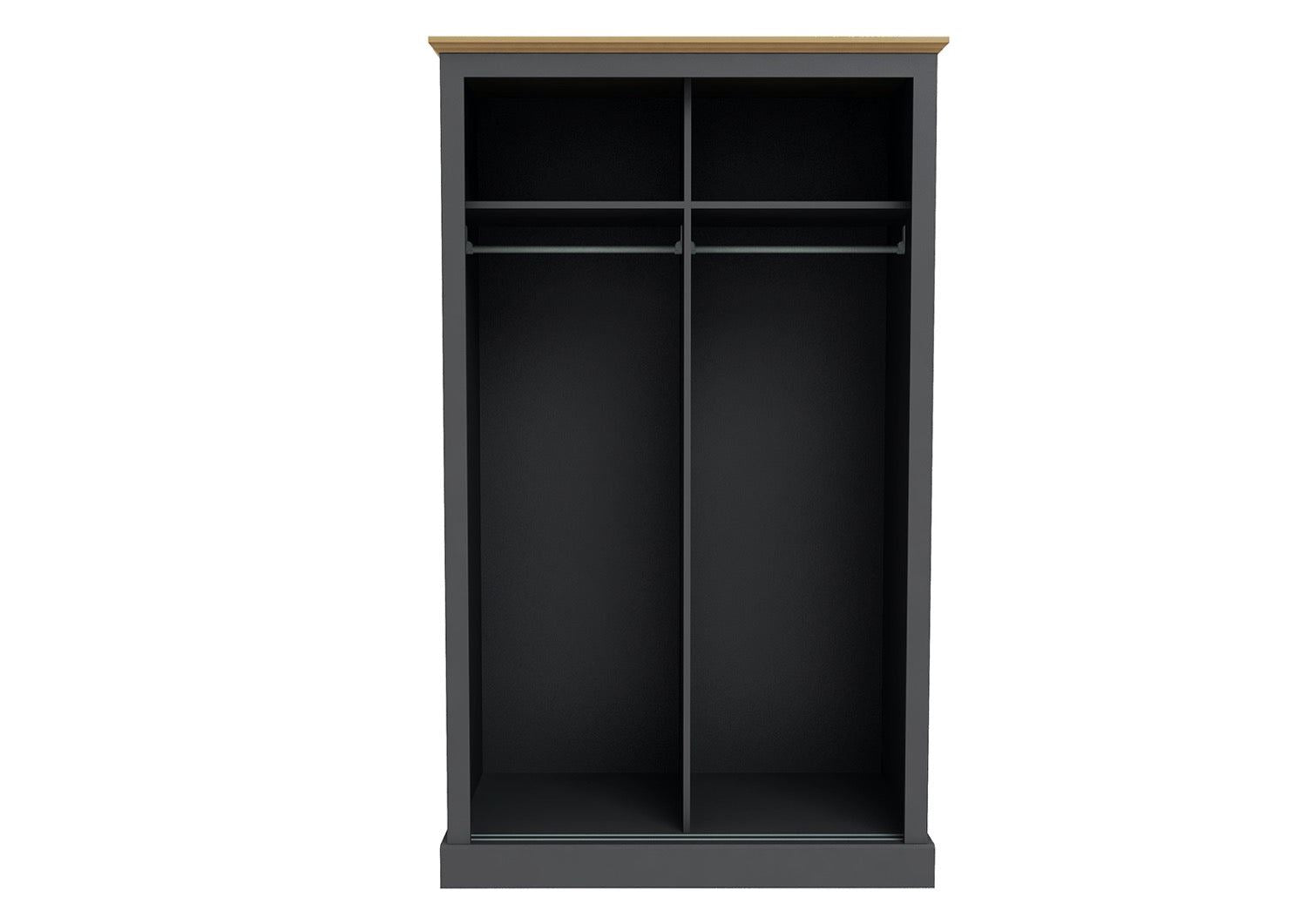 Devon 2 Door Sliding Wardrobe Charcoal - Grey