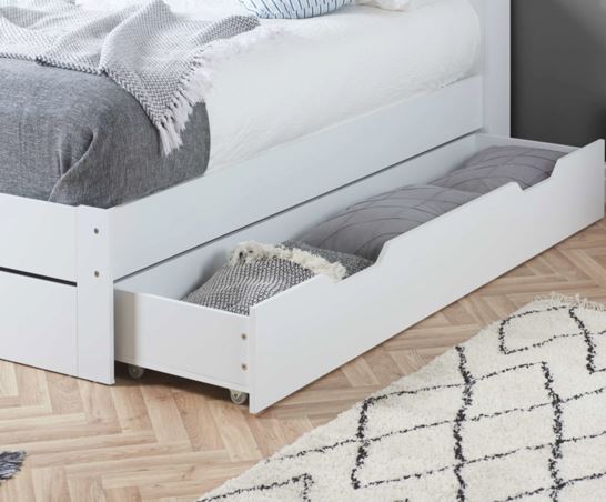 Alfie Storage And Shelving Bed - White