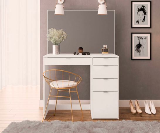 Ava 5 Drawer Dressing Table - White