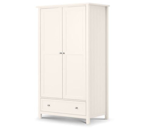 Maine 2 Door Combination Wardrobe - White