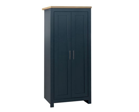 Highgate 2 Door Wardrobe-Navy - Blue