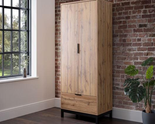 Bali 2 Door 1 Drawer Wardrobe - Pine