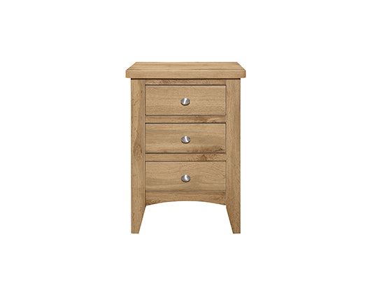 Hampstead 3 Drawer Bedside - Oak