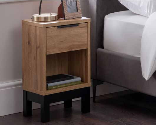 Bali 1 Drawer Bedside - Pine