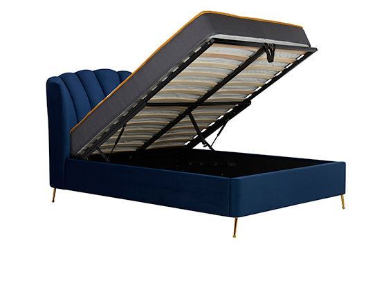 Lottie Ottoman Bed Midnight Blue