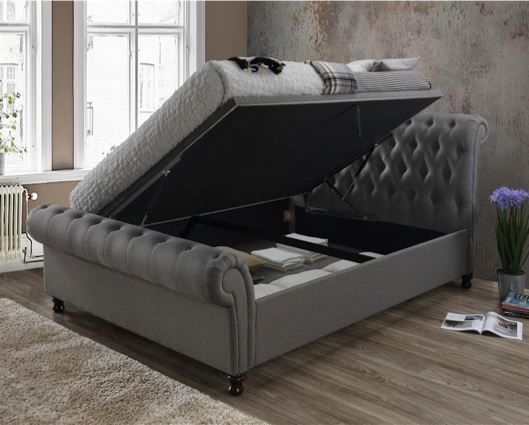 Castello Side Ottoman Bed Grey