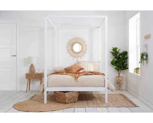 Mercia Four Poster Bed - White