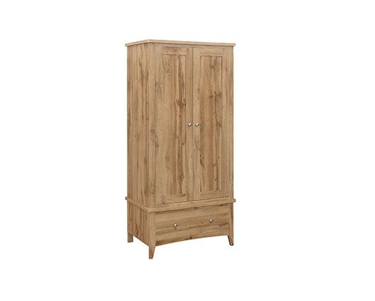 Hampstead 2 Door 1 Drawer Wardrobe - Oak