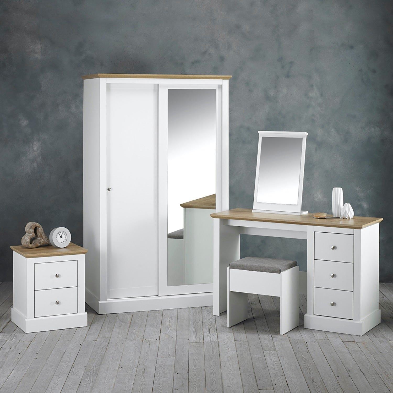 Devon Dressing Table Set - White