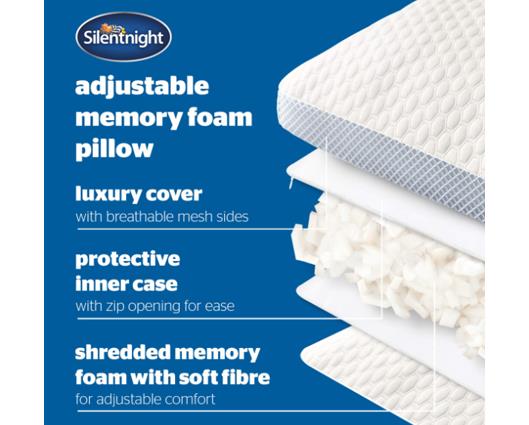 Silentnight Adjustable Memory Foam Pillow