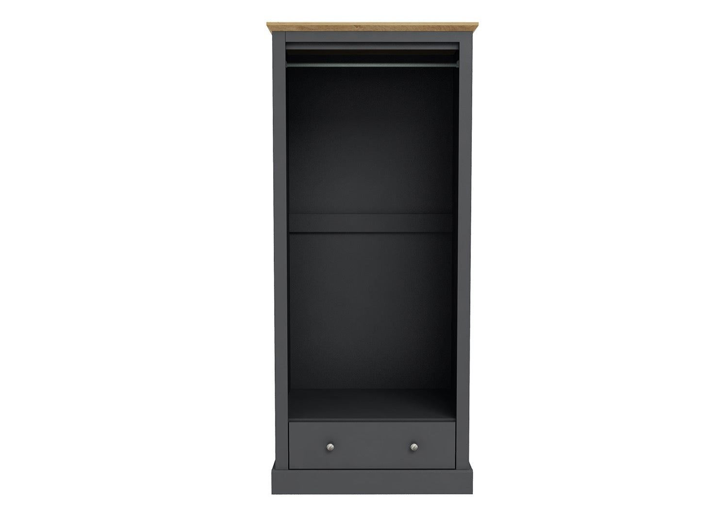 Devon 2 Door Wardrobe Charcoal - Grey