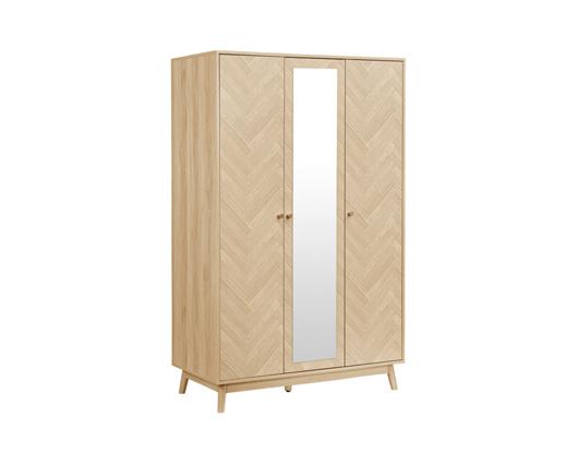 Herringford 3 Door Wardrobe With Mirror