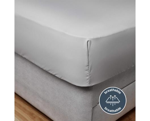 Superking - Silentnight Supersoft Dove Grey Fitted Sheet