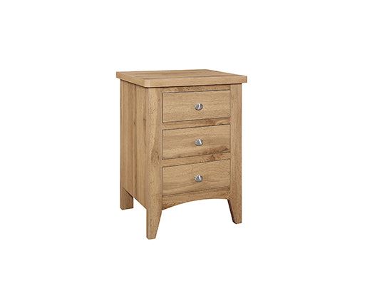 Hampstead 3 Drawer Bedside - Oak